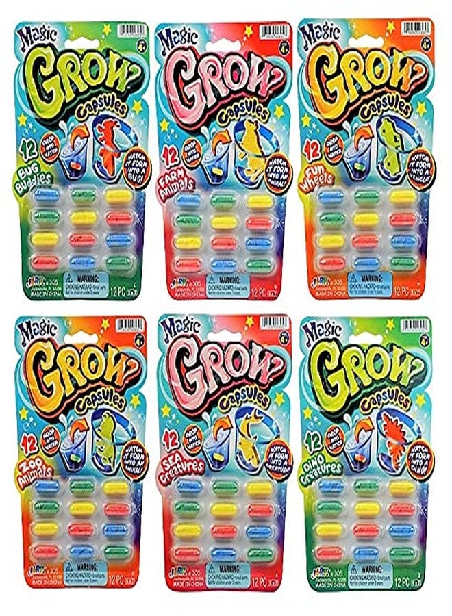 JA-RU Magic Grow Capsules (12 Pack; 12 Capsules Each) Expanding Foam Sponge Toy for Kids. Sea Creatures, Zoo & Farm Animals, Dinosaur, Bugs, & Cars. Water Growing Toys. Bath Party Favors. 305-12p - Image 5
